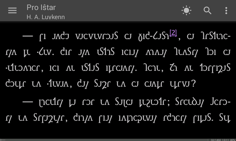 Ĉefteksto kun levita ligilo