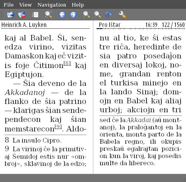 Paĝoparo kun piednoto