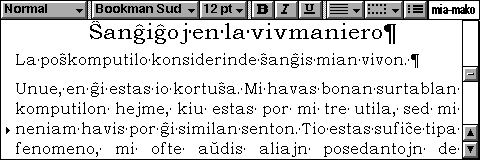 Esperantigita tiparo
